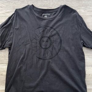 American Eagle Outfitters Black Celestial Graphic Tee